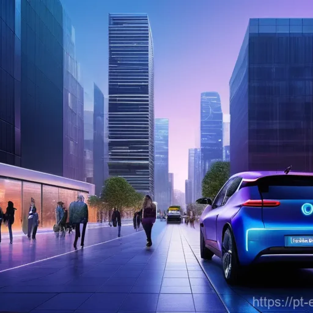 전력망 설계 - **Prompt: "A vibrant, futuristic cityscape at dusk, illuminated by a sophisticated smart grid. Sleek...