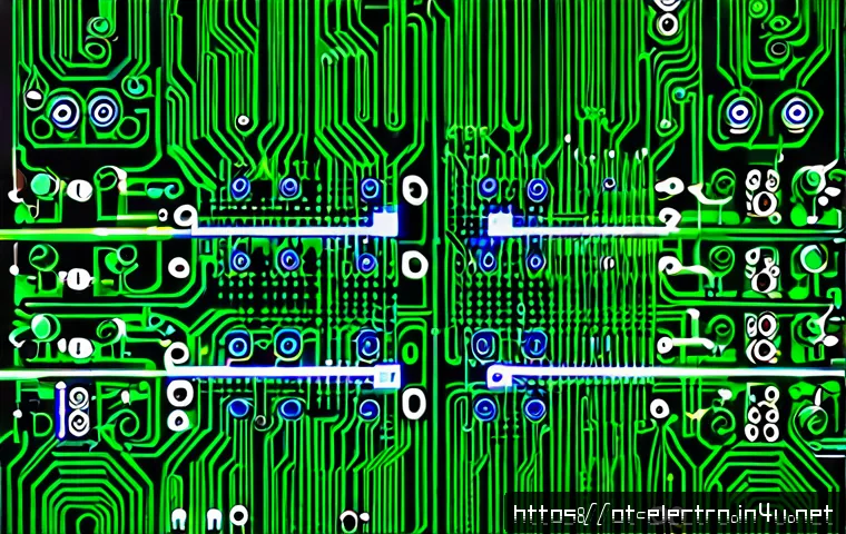 조합 논리 회로 설계 - A detailed digital illustration of a combinational logic circuit board featuring interconnected AND,...