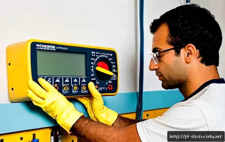 Home 17 전기회로 분석법 - Photorealistic close-up of a Portuguese-speaking home electrician analyzing a simple residential ele...